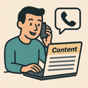 A person converting to a customer because of great content