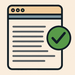 An image of a page with great content that Google likes