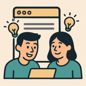 People reading good quality website content