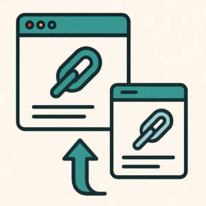 A website passing authority and relevant to another through linking