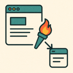 A large website passing some authority to another through linking