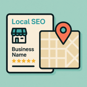 Local business appearing in local search results